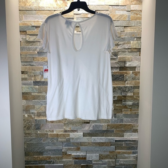 SUSINA Draped Ruffle Panel Tee - Picture 4 of 6